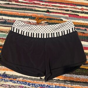lululemon athletica Black and White Athletic Shorts